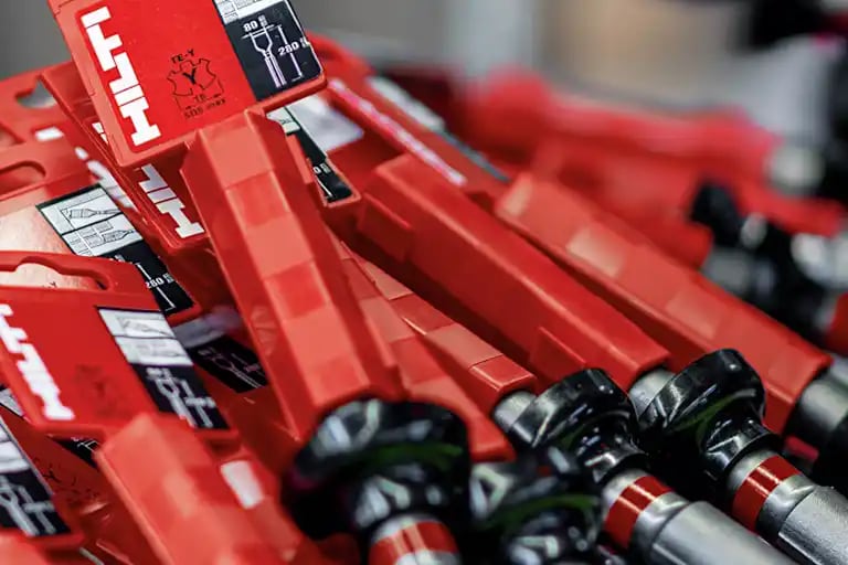 neue Hilti Meißel in der Nahaufnahme