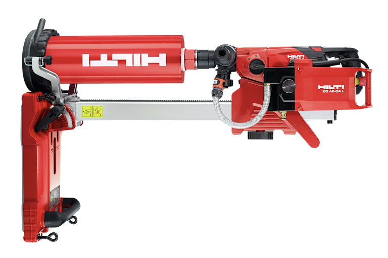 Herramienta de perforación con corona de diamante y soporte Hilti