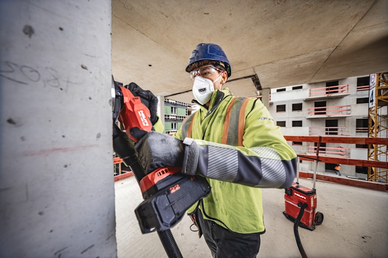 Whether you are making a straight cut or chamfering an edge down to an angle, you are creating dust which can be detrimental to people’s health.