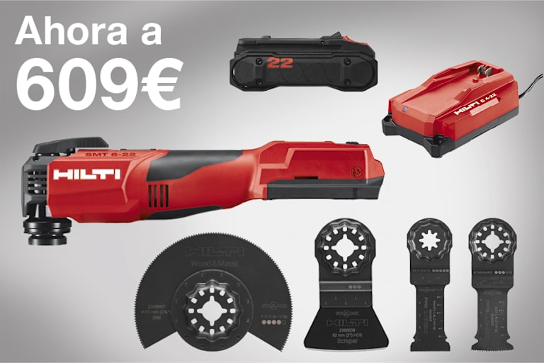 Herramienta multiusos de oscilación SMT6 + Cargador C 4-22 Nuron + Batería B 22-55 + Accesorios