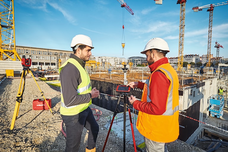 The manual method of measuring and plotting a project would often require a surveyor to operate the base unit and position the reflector rods