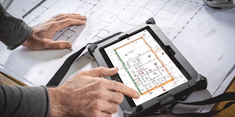 Logiciel Fieldwire sur tablette