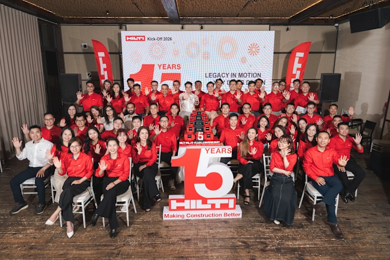 2026 đánh dấu 15 năm hành trình Hilti Việt Nam xây dựng di sản