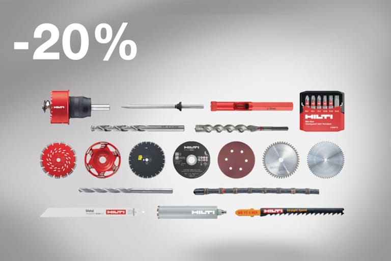 Consommables Hilti avec 20 % de réduction