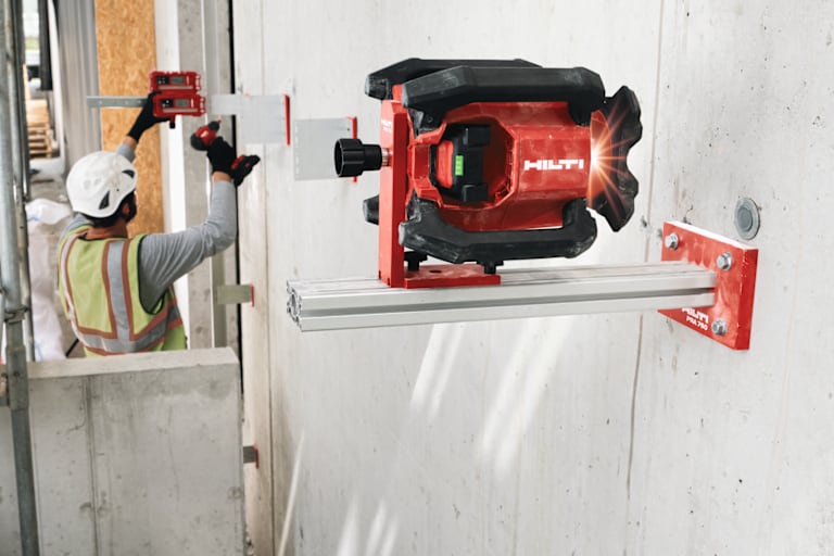 Hilti PR 4-22 is a robust exterior rotary laser level designed for horizontal levelling.