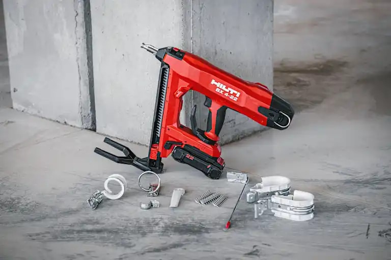 BX 4-22 on concrete with various MEP applications.