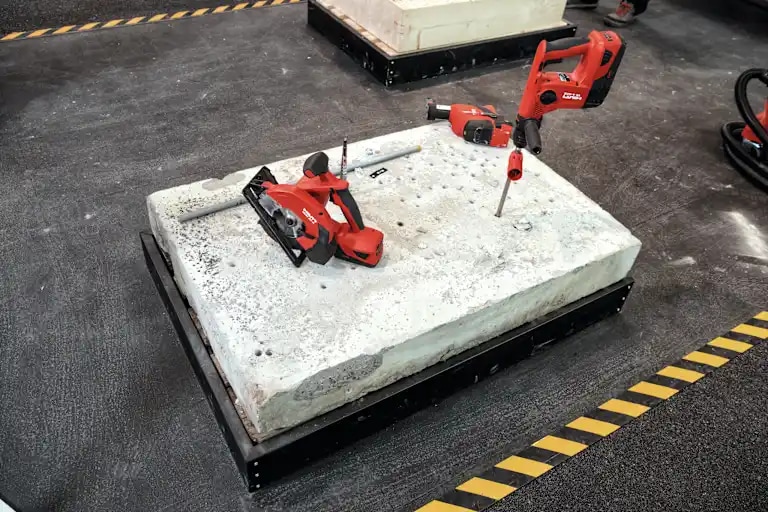 Espacio de demostración de herramientas Hilti en una tienda Hilti