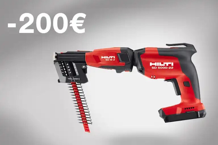 Atornilladora de tabique seco a batería SD 5000-22 con 20% de descuento