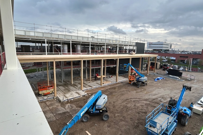 Afbeelding van plaatsen houtconstructie