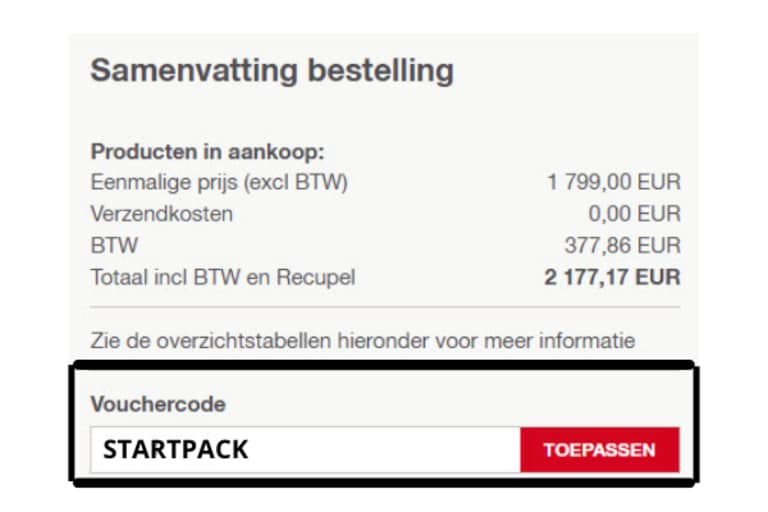 Screenshot tutorial vouchercode START