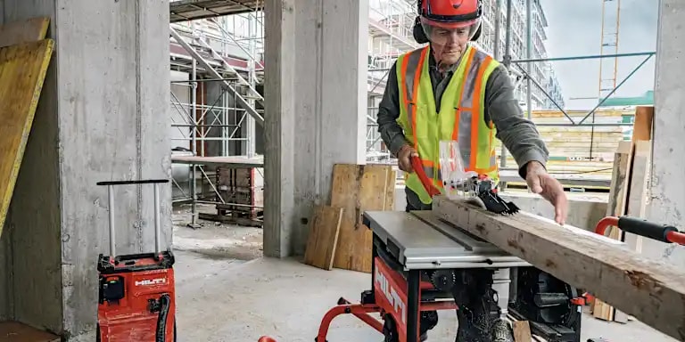 SCT 60-22 Cordless Table Saw used on the jobsite