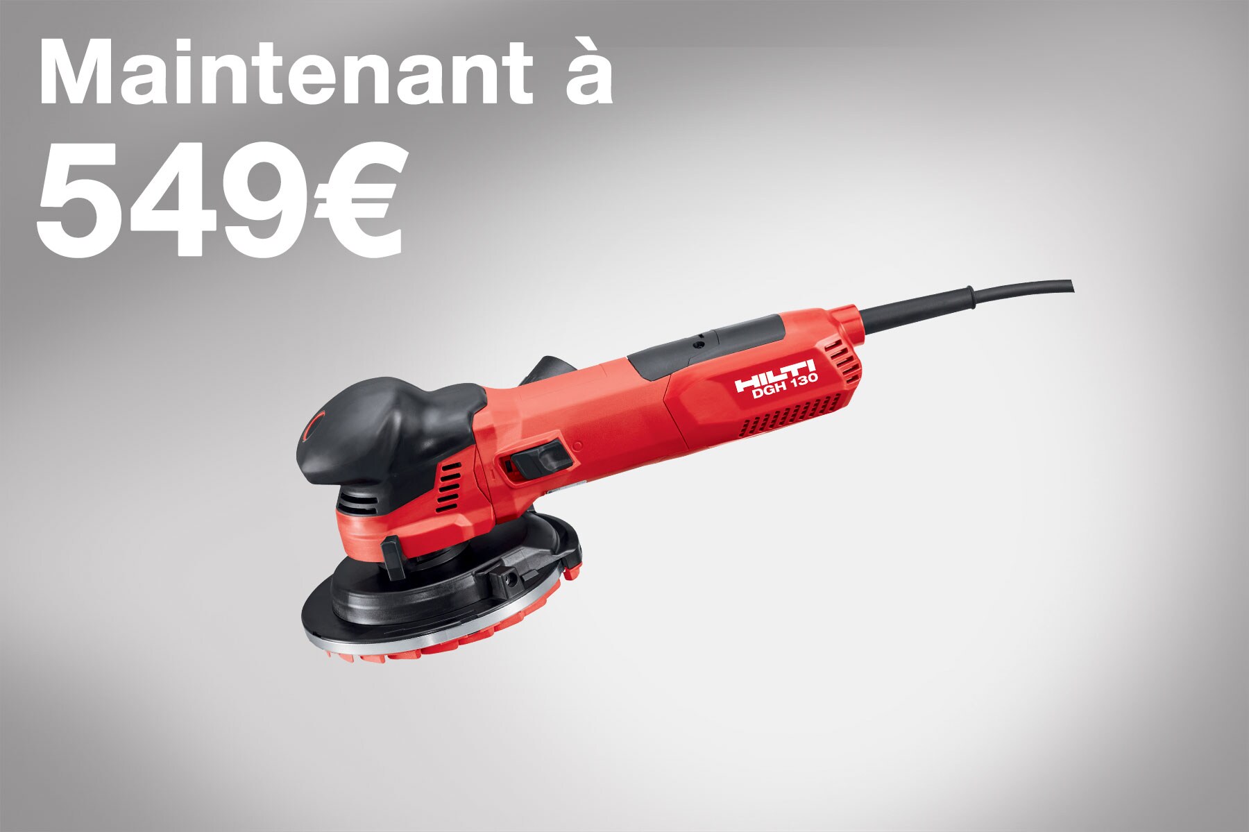 Ponceuse à béton Hilti DGH 130 à 549 euros pendant les Journées Rouges