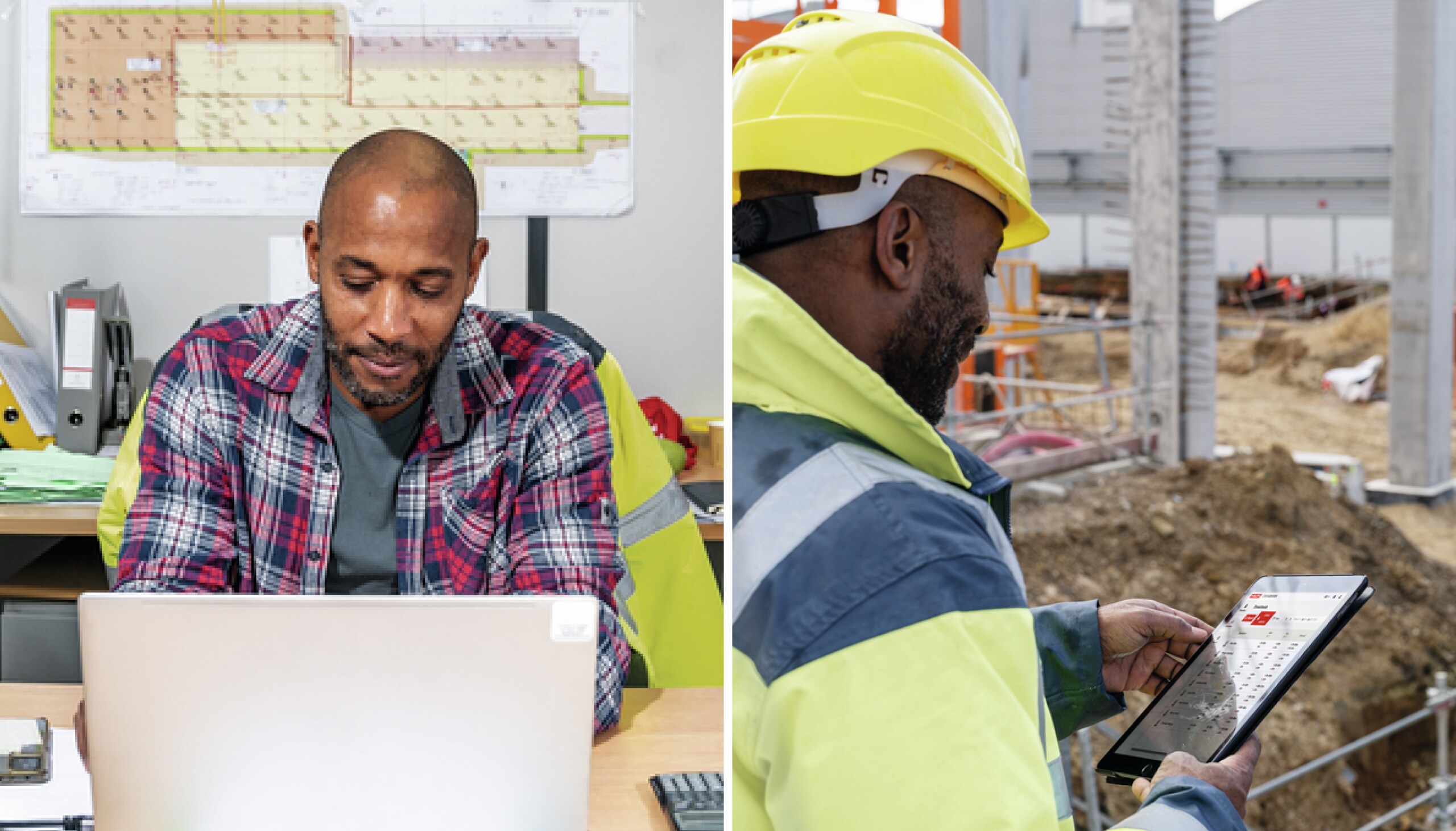  Construction Software being used by a professional on desktop and tablet
