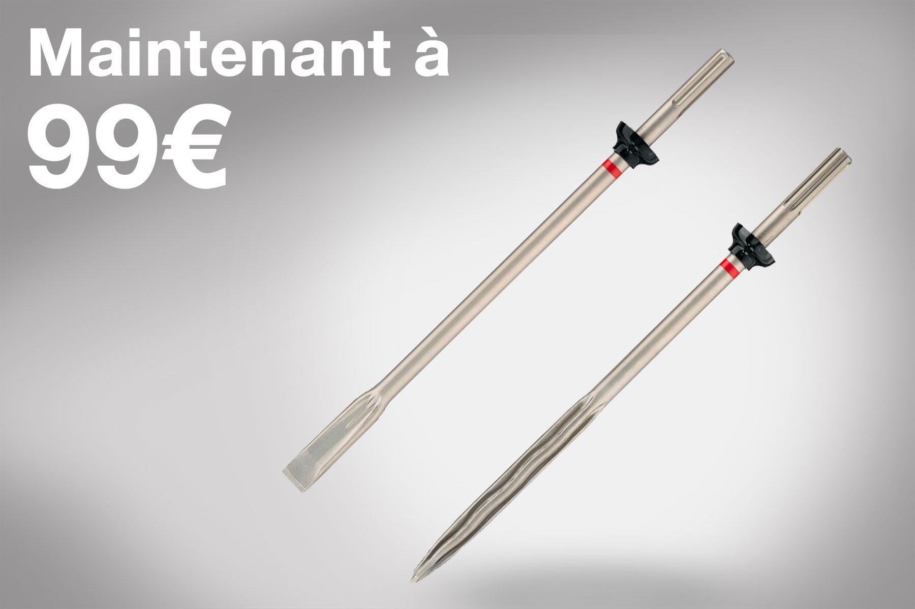 2 burins TE-YX SM/FM 36 avec le texte "Maintenant à 99 €"