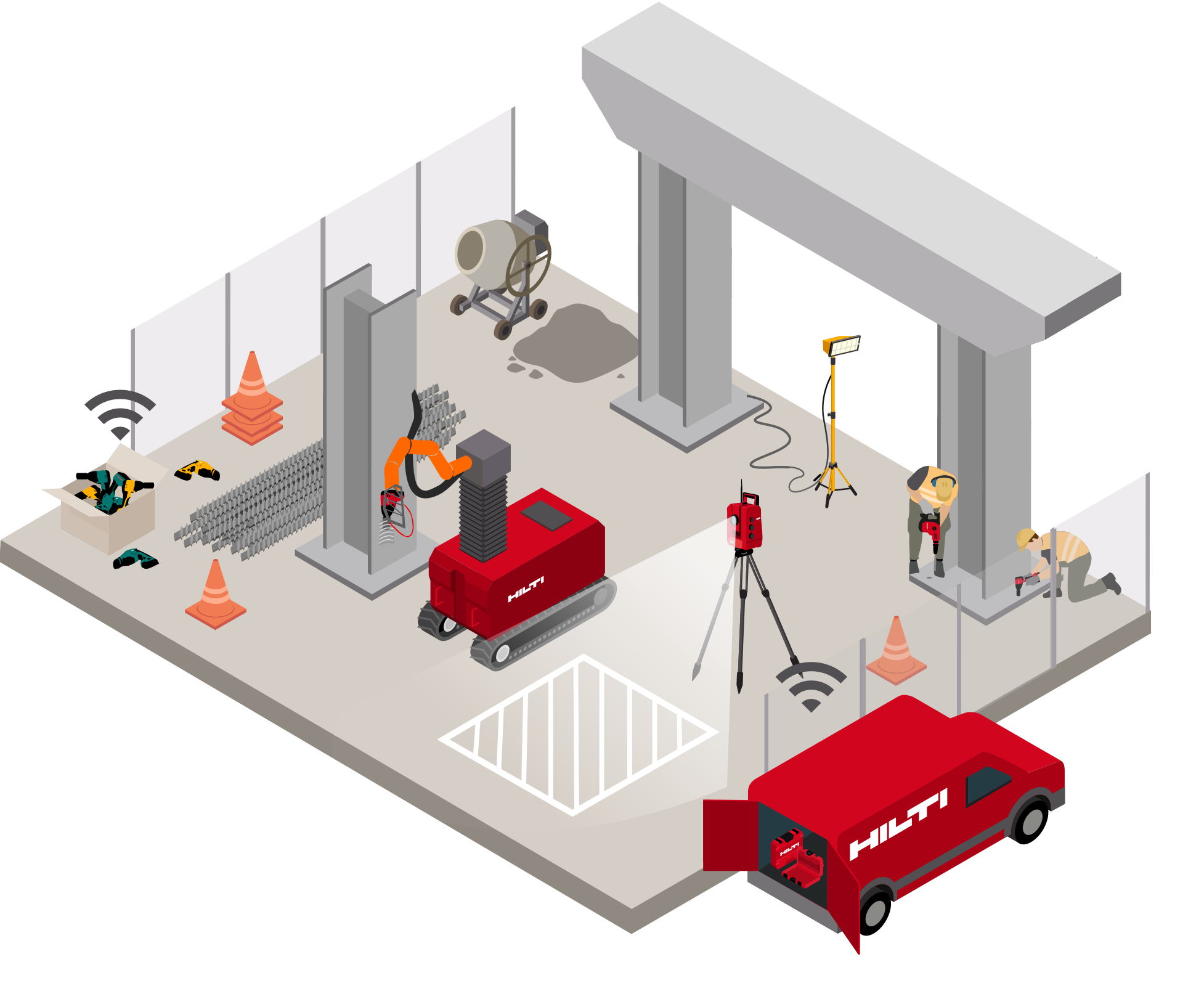 Local de obra de construção