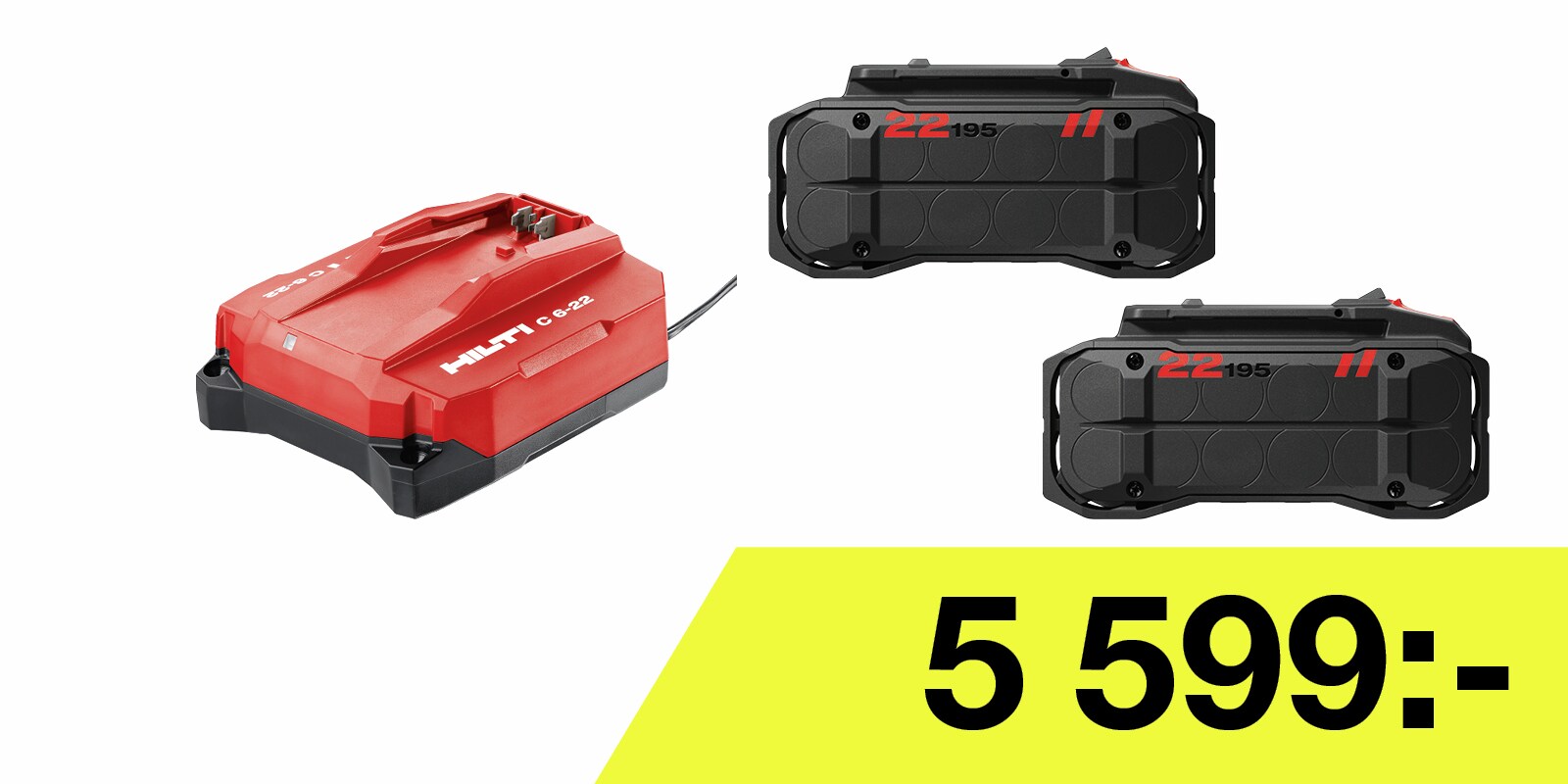 C 6-22 snabbladdare 2 st B 22-195 batterier