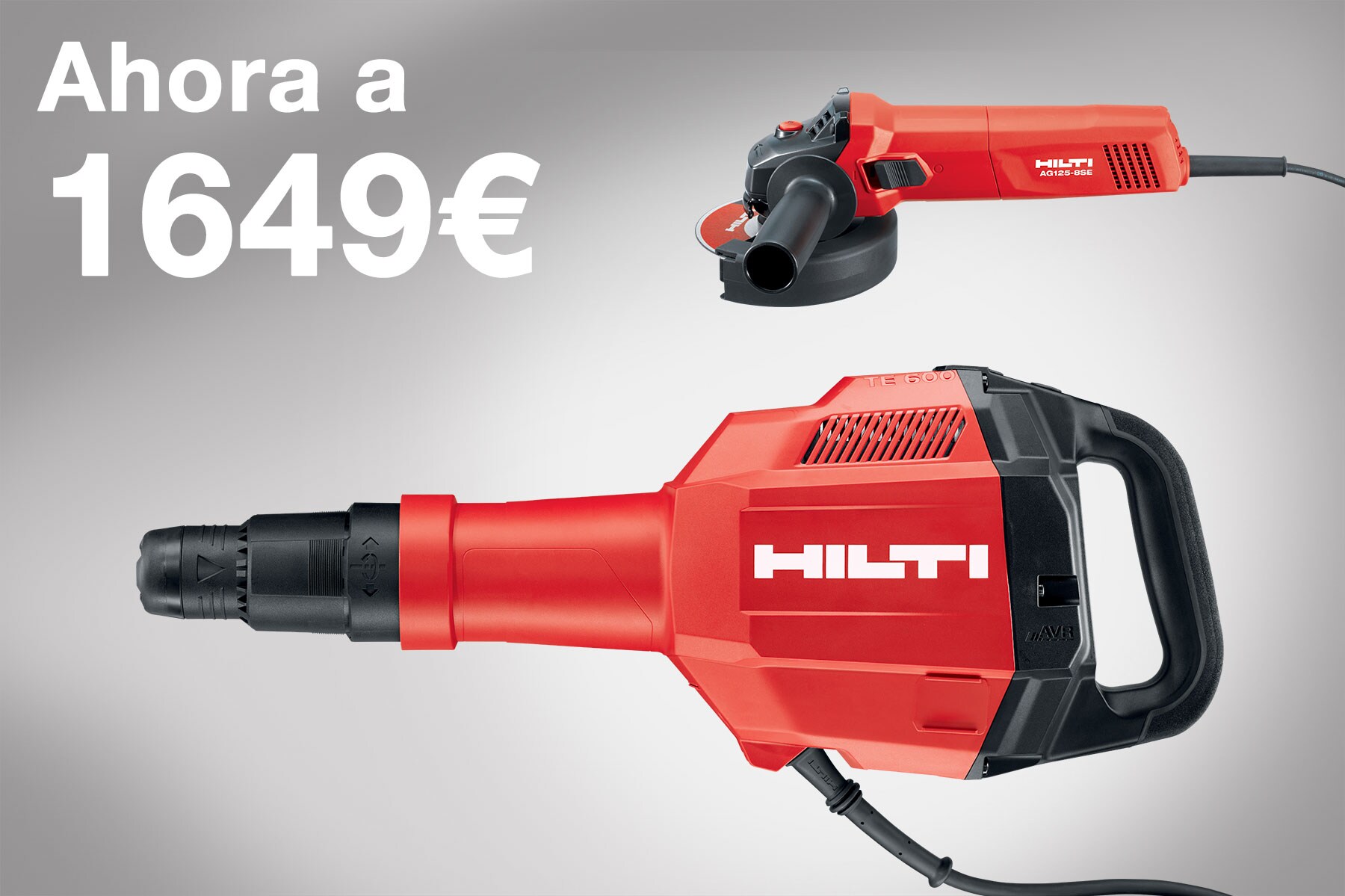 1 Martillo rompedor TE 600 1 Amoladora angular AG 125-SE 