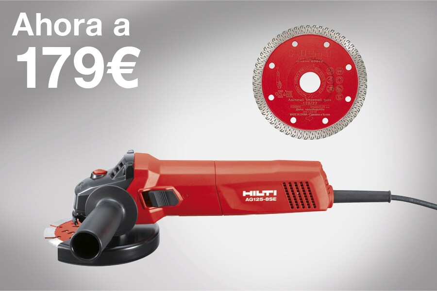 Amoladora angular AG 125-SE y Disco de diamante para azulejos duros SPX
