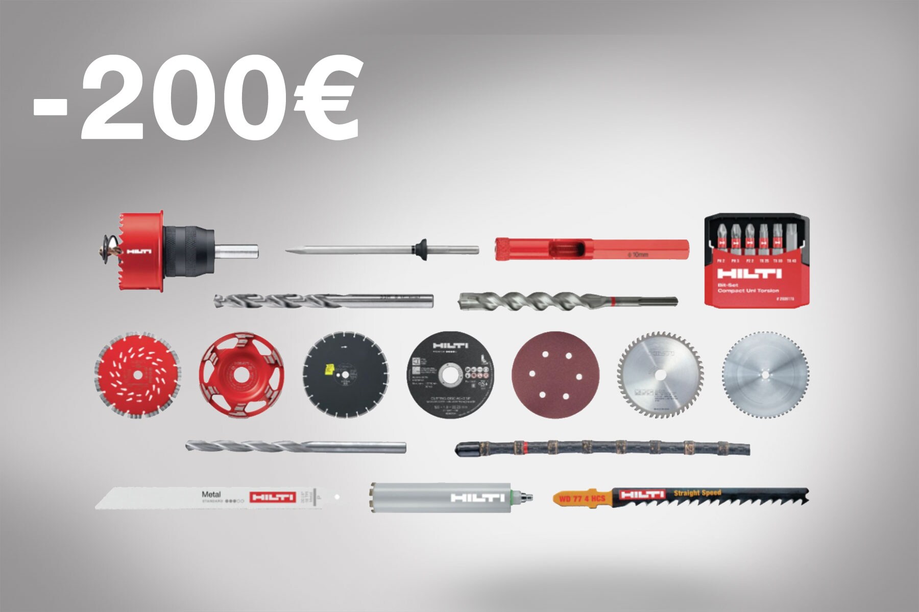 Consumibles Hilti con 20% de descuento