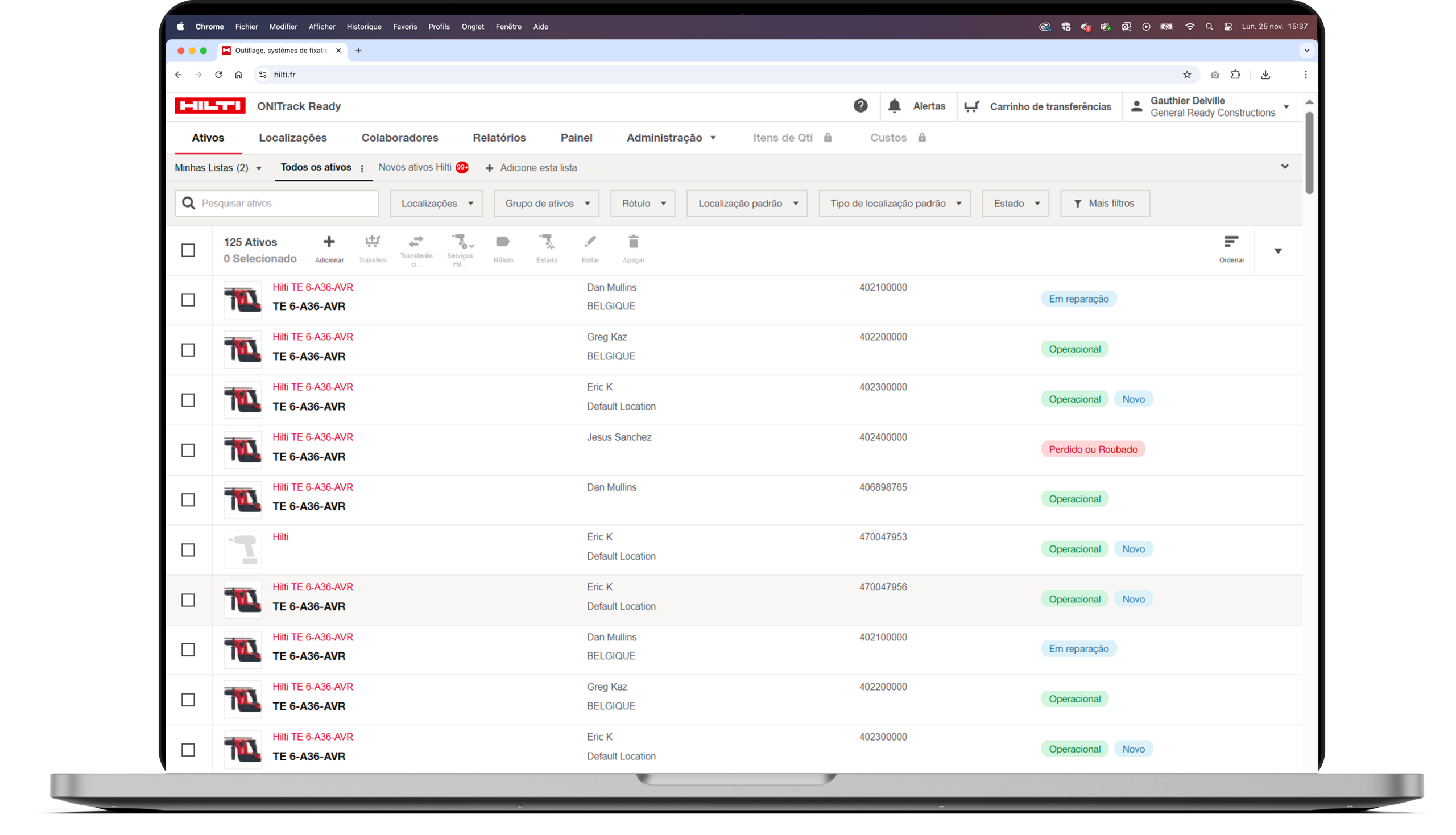 Aplicação ON!Track Ready