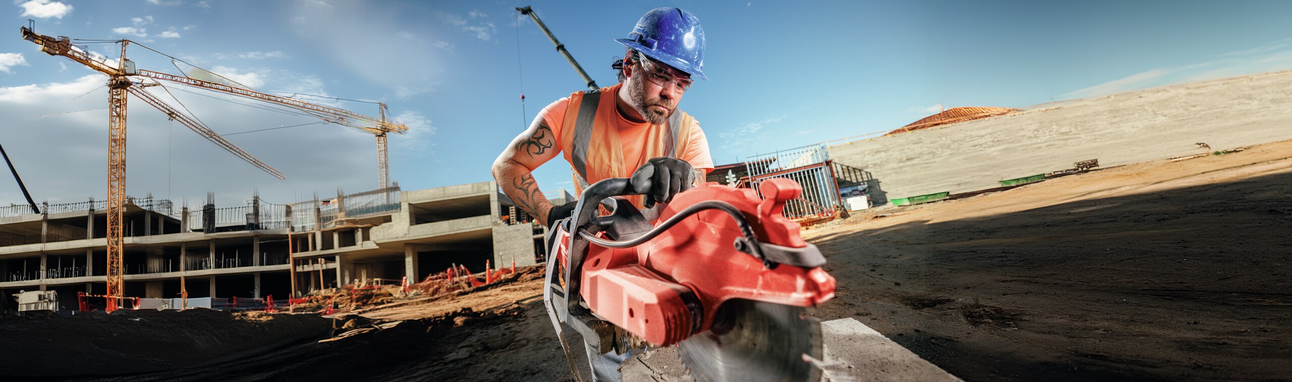 worker using Hilti tool