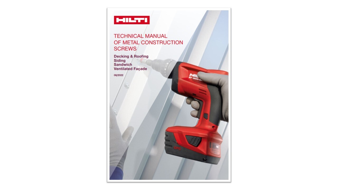 Technical manual of metal construction screws
