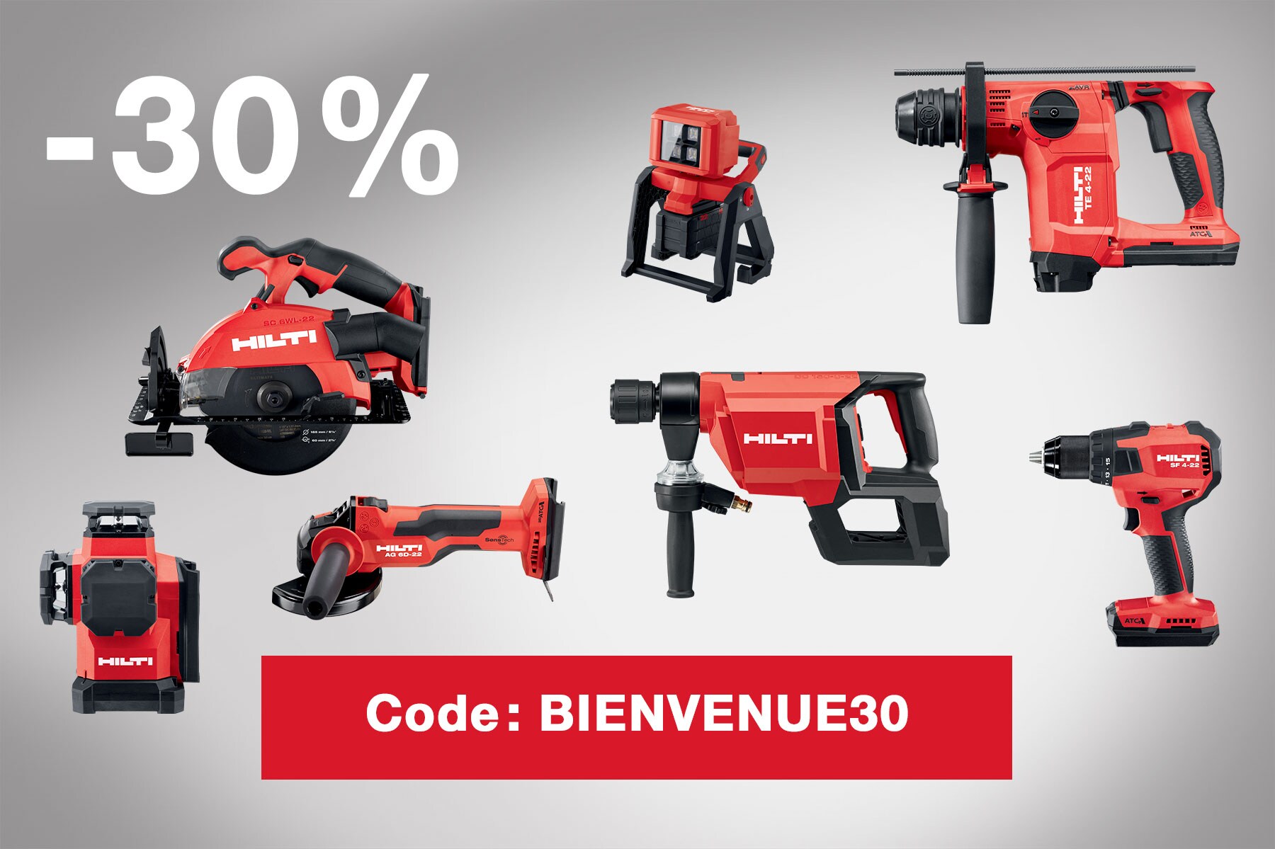 Consommables Hilti avec 20 % de réduction