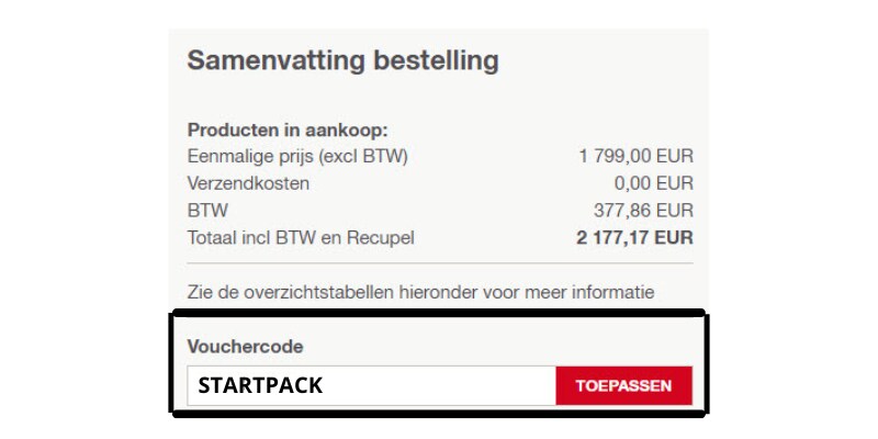 Screenshot tutorial vouchercode START
