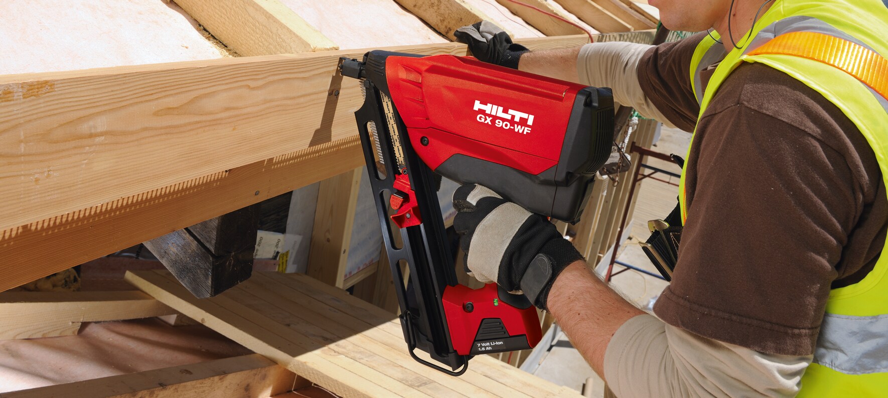 GX 90 -WF Framing nailer used on a wood application